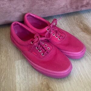 Gold Mono Era Vans-Red